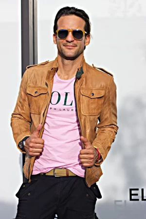 luk leather retro jacket in distressed stone washed tan