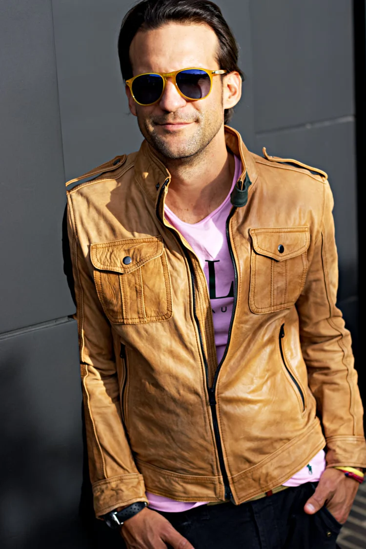 luk leather retro jacket in distressed stone washed tan luk leather retro jacket in distressed stone washed tan