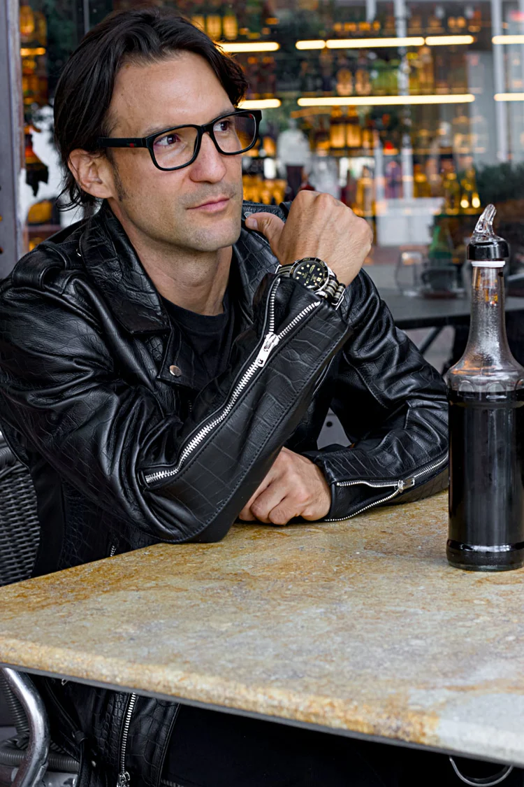 polo embossed leather jacket reptile limited black polo embossed leather jacket reptile limited black