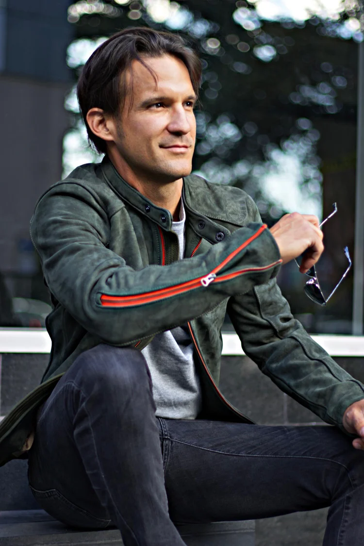 r79 sd suede jacket cafe racer green & orange leather jacket r79 sd suede jacket cafe racer green & orange leather jacket