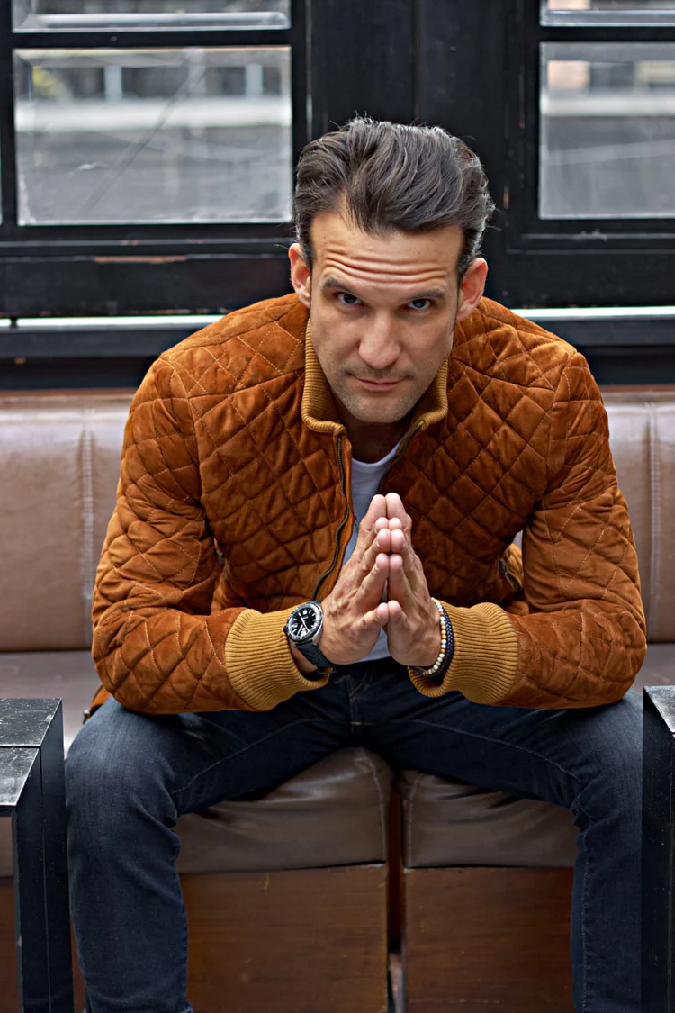 st. petersburg bomber jacket in amber suede st. petersburg bomber jacket in amber suede