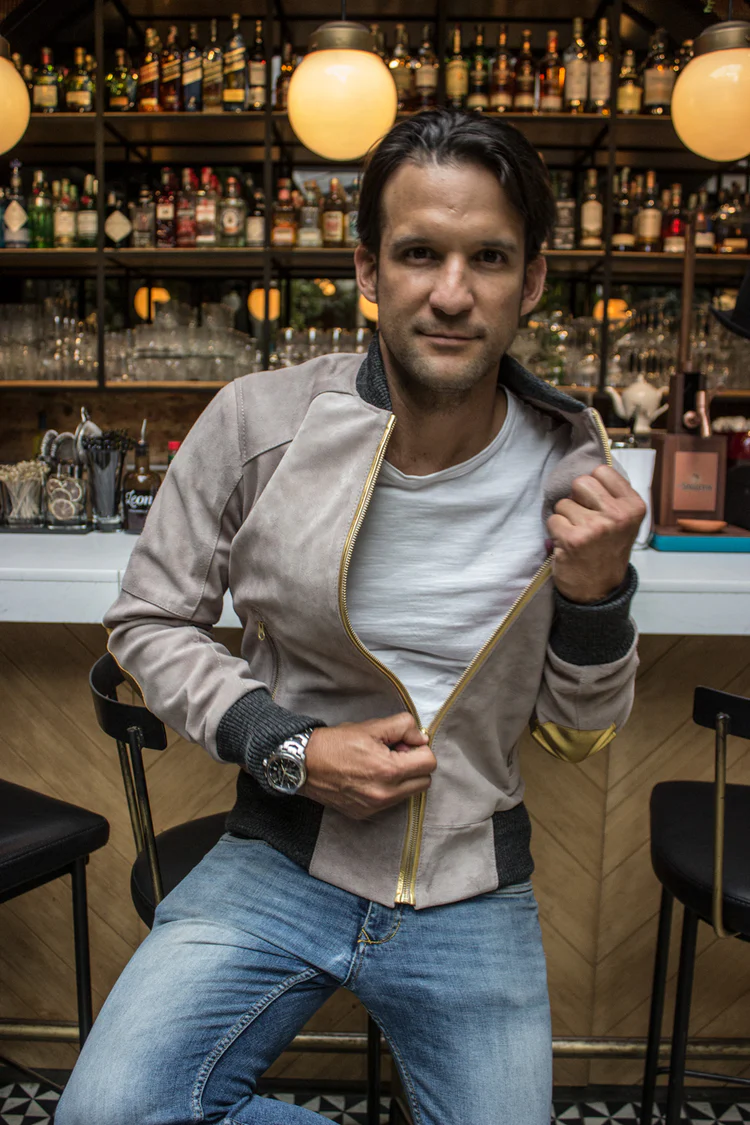 casablanca bomber suede jacket sand with gold patches casablanca bomber suede jacket sand with gold patches