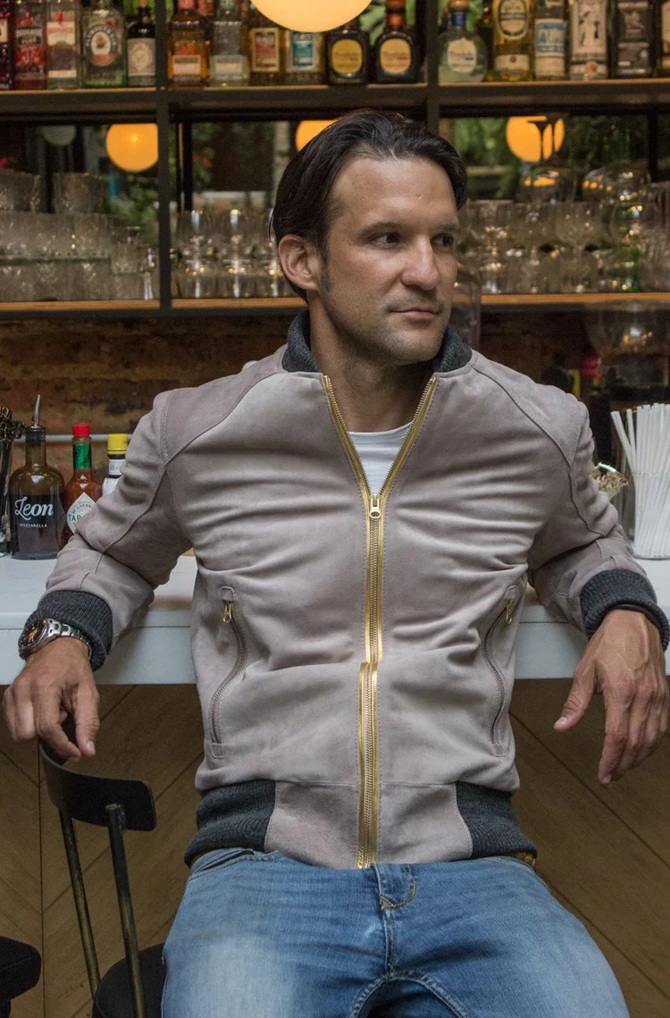casablanca bomber suede jacket sand with gold patches casablanca bomber suede jacket sand with gold patches