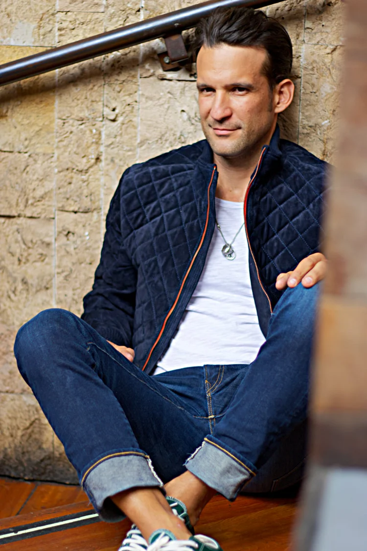 st. petersburg bomber jacket in navy blue suede st. petersburg bomber jacket in navy blue suede