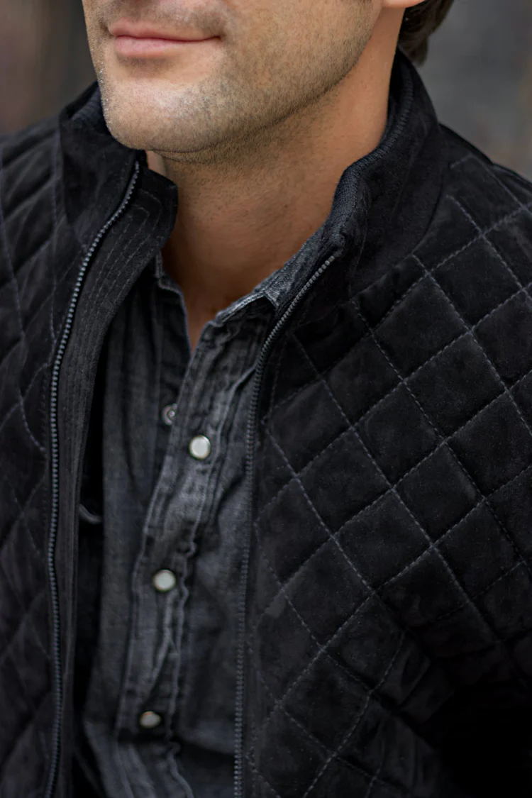 st. petersburg bomber jacket in black suede st. petersburg bomber jacket in black suede