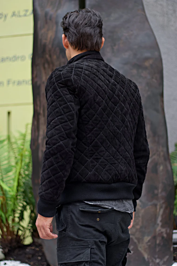 st. petersburg bomber jacket in black suede st. petersburg bomber jacket in black suede