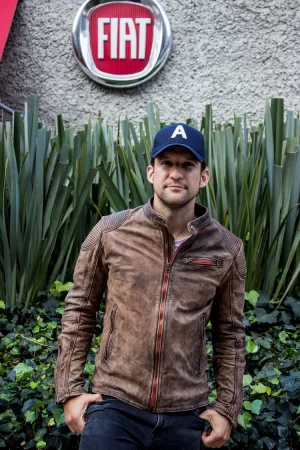 fallout leather jacket stone washed cafe racer