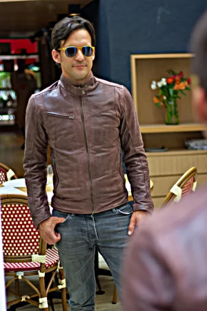 sol leather jacket pre washed distressed brown leather cafe racer