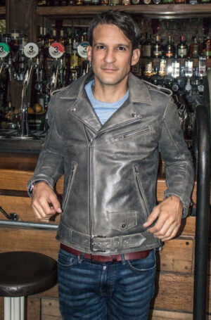 melbourne bk leather jacket special edition stone gray 