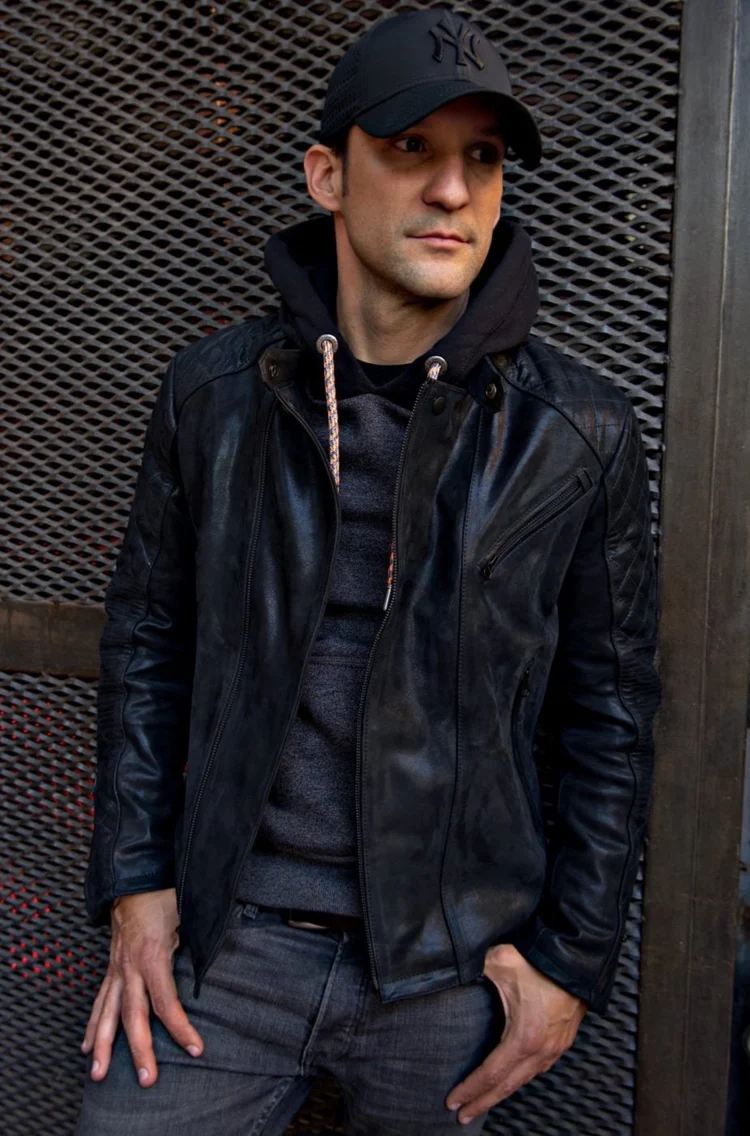 lotus rk leather jacket satin black on black bison nubuck lotus rk leather jacket satin black on black bison nubuck