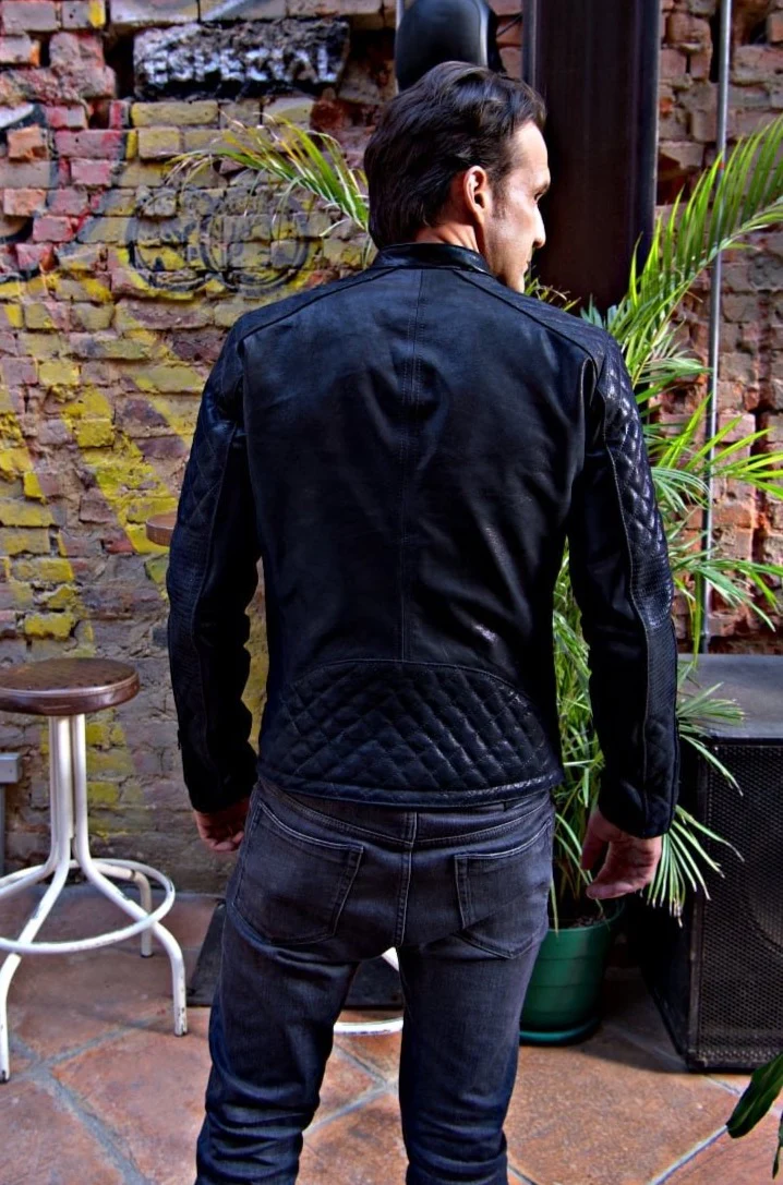 lotus rk leather jacket satin black on black bison nubuck lotus rk leather jacket satin black on black bison nubuck