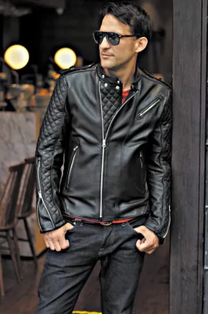 lotus rockstar leather jacket black bison