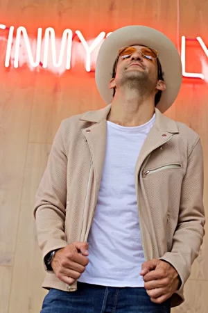danish rebel leather jacket solid & perforated beige 