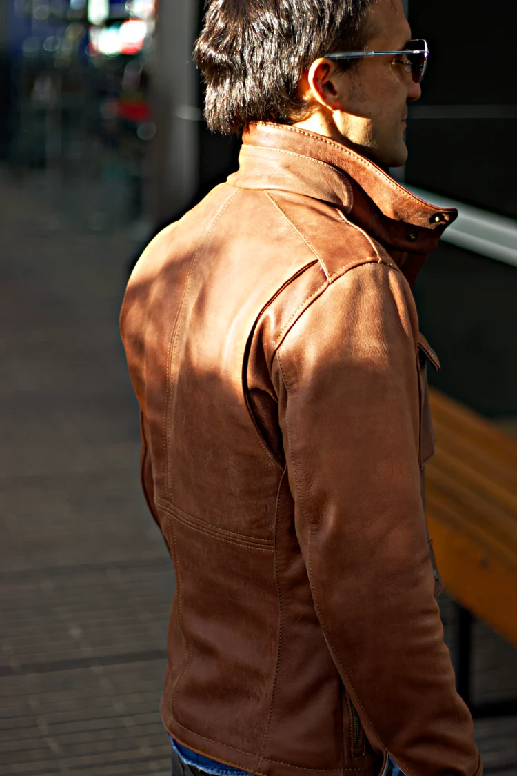 field leather jacket vintage brown mid length field leather jacket vintage brown mid length