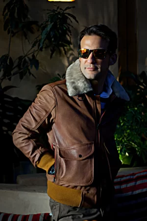 bell 59 leather pilot jacket classic & minimal brown