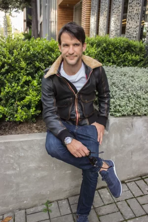 pilot us leather jacket black shearling